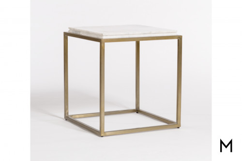 Beckett End Table with Marble Top