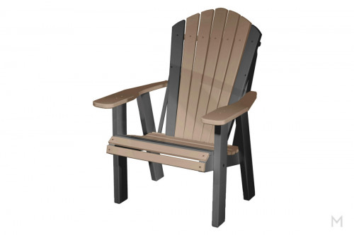 Weatherwood with Black Patio Chair