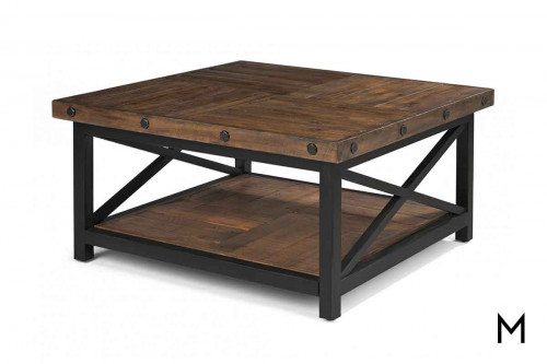 Carpenter Square Coffee Table with Reclaimed Wood