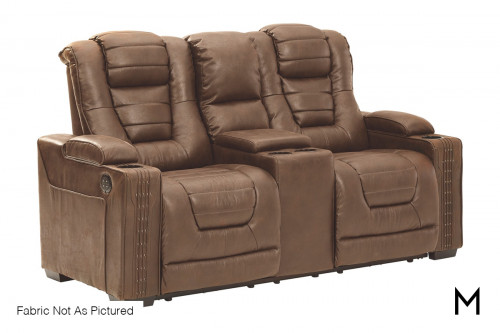 Owner's Box Power Recliner Loveseat with Console