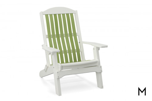 Folding Beach Chair in Lime Green on White