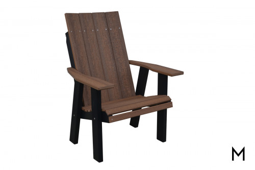 Contemporary Dining Chair in Mahogany and Black