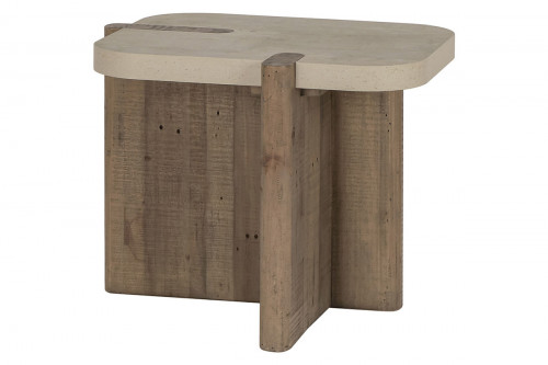 Daxton End Table with Concrete Laminate Top