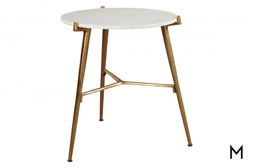 Tri-Leg Marble Top Accent Table