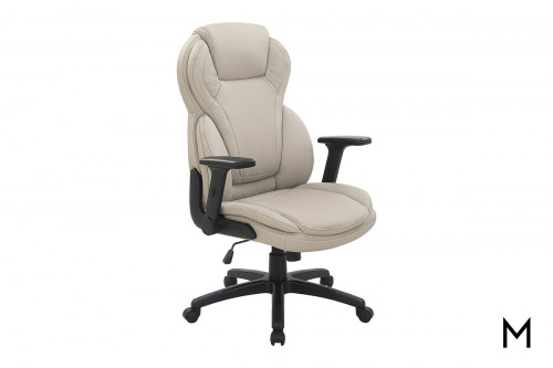Executive Leather Office Chair with Built in Lumbar Support
