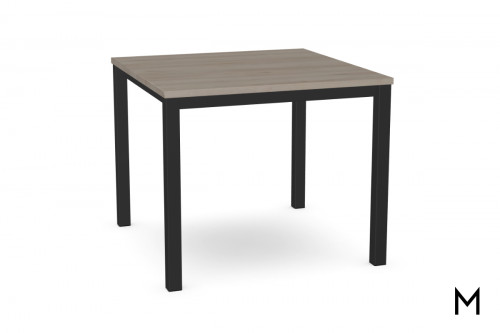Carbon Dining Height Table with Almond Top