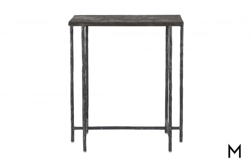 Stone-Top End Table with Bluestone Top