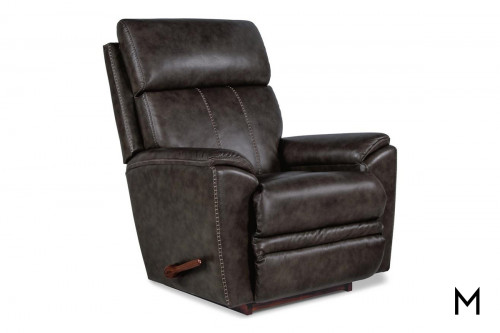 Contemporary Leather Rocker Recliner