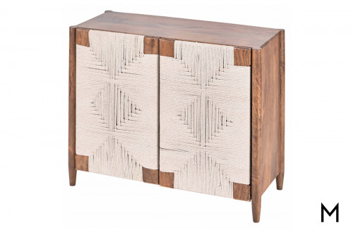 M Collection Teagan Cabinet with Macramé Door Fronts