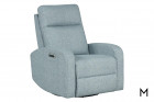 M Collection Twister Power Recliner with Glider Swivel Base Color Thumbnail Blue