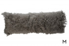 Mongolian Lamb Fur Lumbar Pillow Color Thumbnail Gray