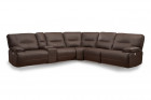 M Collection Reclining Sectional Sofa Color Thumbnail Chocolate