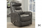 M Collection Contemporary Swivel Recliner Color Thumbnail Gray