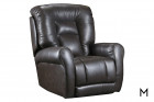 M Collection Grand Leather Rocker Recliner in Fresca Dark Roast Color Thumbnail Dark Brown