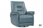 M Collection Carson Veronica Azul Leather Recliner Color Thumbnail Blue