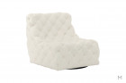 Rigby Swivel Chair in White Leather Color Thumbnail White