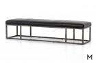 Industrial Leather Bench Color Thumbnail Black