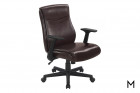 Mid-Back Managers Office Chair with Flip Up Arms Color Thumbnail Brown