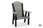 Striped Adirondack Chair in Gray on Black Color Thumbnail Gray & Black