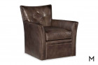 Conner Leather Swivel Club Chair Color Thumbnail Brown
