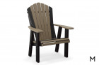 Striped Adirondack Chair in Weatherwood on Black Color Thumbnail Weatherwood & Black