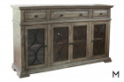 Benison Console with Glass Front Doors Color Thumbnail Brown