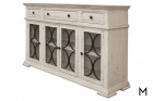 Benison Console with Glass Front Doors Color Thumbnail White