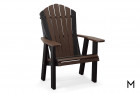 Striped Adirondack Chair in Brown on Black Color Thumbnail Brown & Black