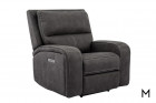 M Collection Jeremiah Power Recliner in Slate Color Thumbnail Slate