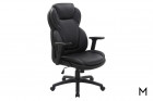 Executive Leather Office Chair with Built in Lumbar Support Color Thumbnail Black