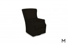French Swivel Accent Chair in Milos Night Color Thumbnail Black