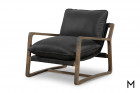 Leather Sling Accent Chair Color Thumbnail Black