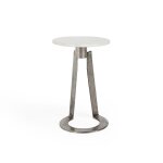 Leilani Accent Marble Top Table - White