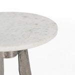 Leilani Accent Marble Top Table - White - Image 3