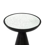 Marguerite Bronze Pedestal Table with Mirrored Top - Image 2