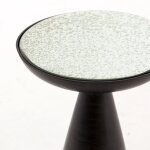 Marguerite Bronze Pedestal Table with Mirrored Top - Image 4