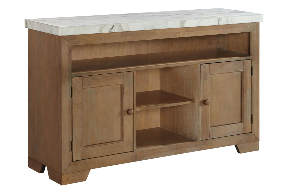 KJ2bzsuzchSt0XK3wUtt Landsview Dining Room Cabinet with Marble Top - Image 1