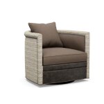Keever Swivel Chair with Nail Head Trim