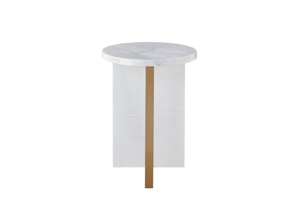 Rigana Round Accent Table with Carra Stone Top - Image 2