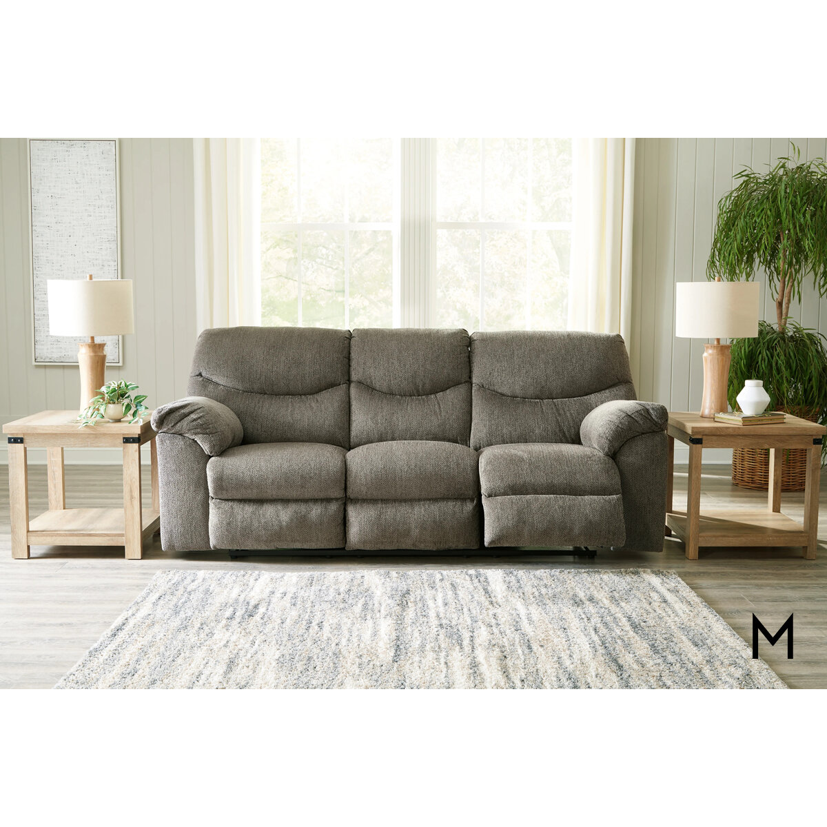 Aldrich Reclining Sofa with Two Recliners – Montgomery