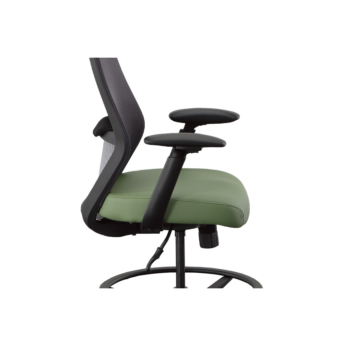 Jumbl Steel Frame Rollabout Stool - 3-Leg Office Chair With Wheels, 5-Level Height Adjustment (27" To 34")