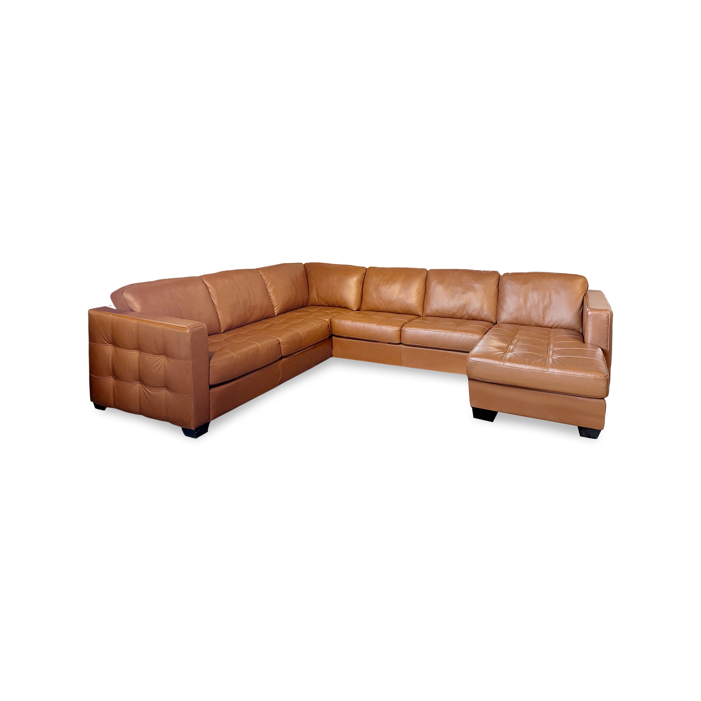 Contemporary 3 Piece Leather Sectional Sofa