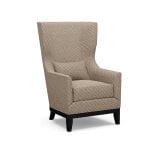 Transitional Tall Wingback Accent Chair
