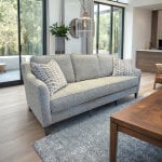 Transitional Tapered Leg Slope Arm Sofa - Image 6