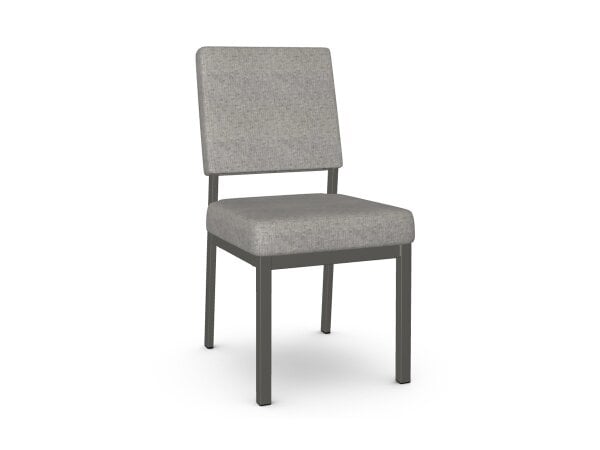 Light Gray Upholstered Dining Side Chair