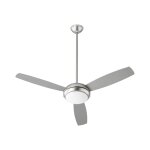 Expo 52" Three-Blade Satin Nickel LED Ceiling Fan