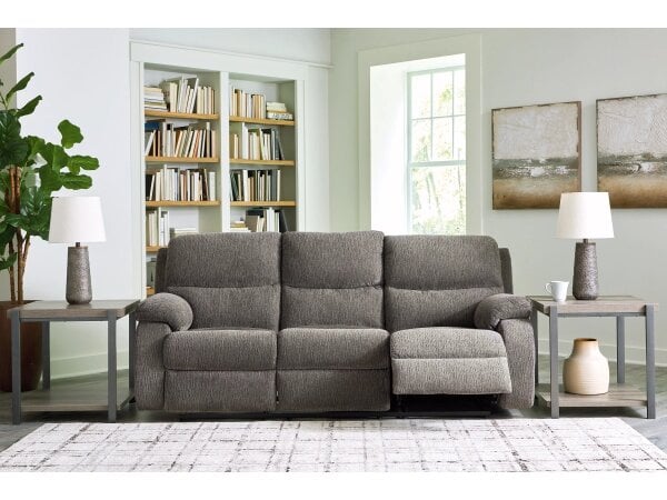 Scranto Manual Reclining Casual Sofa - Gray - Image 8
