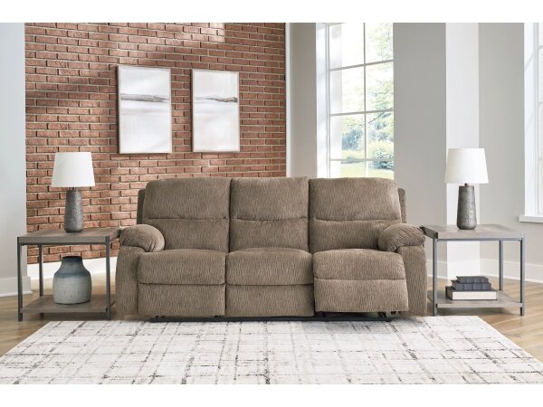 Scranto Manual Reclining Casual Sofa - Brown - Image 4