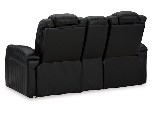 Contemporary Den Dual Power Reclining Loveseat with Console - Image 5