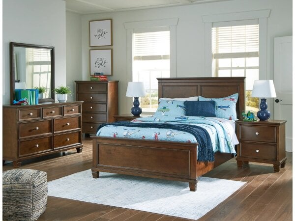 Danalora Modern Farmhouse Panel Bed - Full - Image 2